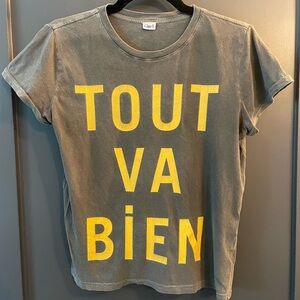 Clare V T Shirt ‘Tout Va Bien’ - XS